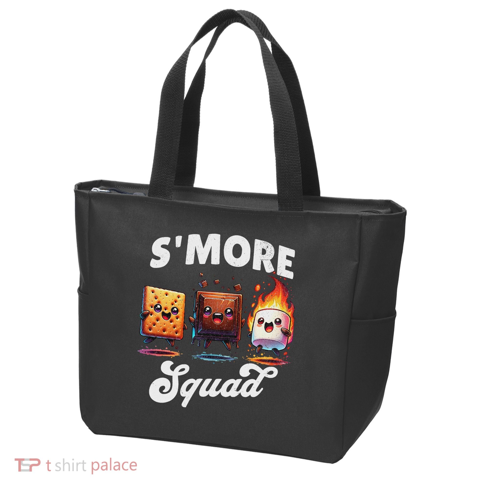 Smore Squad Camping Campfire Chocolate Marshmallow S'mores Tote Bag