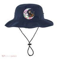 Sugar Skull Cat Moon Dia De Los Muertos Mexican Bucket Hat thumb 0