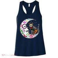 Sugar Skull Cat Moon Dia De Los Muertos Mexican Women's Tank Top thumb 0