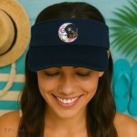 Sugar Skull Cat Moon Dia De Los Muertos Mexican Visor thumb 2