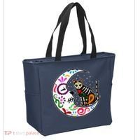 Sugar Skull Cat Moon Dia De Los Muertos Mexican Tote Bag thumb 2
