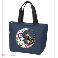 Sugar Skull Cat Moon Dia De Los Muertos Mexican Tote Bag thumb 3