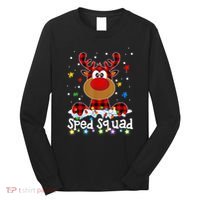 Sped Squad Christmas Cute Red Plaid Reindeer Special Ed Long Sleeve Shirt thumb 0