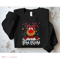 Sped Squad Christmas Cute Red Plaid Reindeer Special Ed Sweatshirt thumb 2
