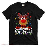 Sped Squad Christmas Cute Red Plaid Reindeer Special Ed T-Shirt thumb 0