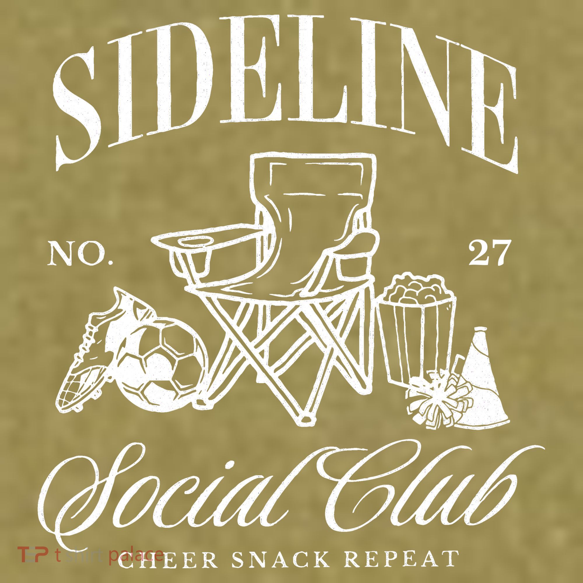 Sideline Social Club Soccer Mom Game Day Mothers Day Garment-Dyed Women's Muscle Tee