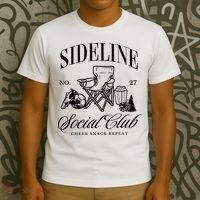 Sideline Social Club Soccer Mom Game Day Mothers Day T-Shirt thumb 3