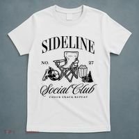 Sideline Social Club Soccer Mom Game Day Mothers Day T-Shirt thumb 5