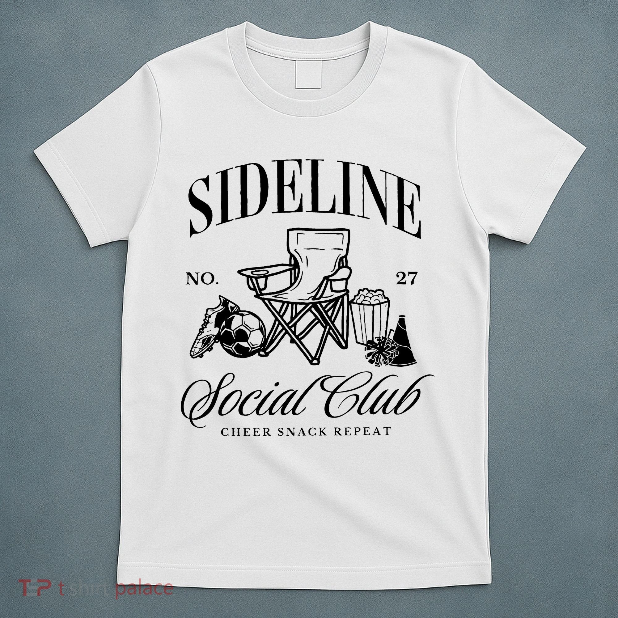 Sideline Social Club Soccer Mom Game Day Mothers Day T-Shirt