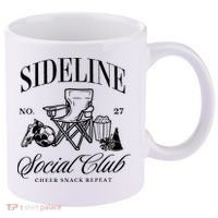 Sideline Social Club Soccer Mom Game Day Mothers Day 11oz C Handle Ceramic Mug thumb 0