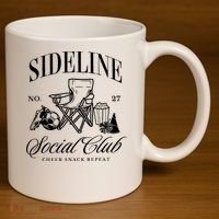 Sideline Social Club Soccer Mom Game Day Mothers Day 11oz C Handle Ceramic Mug thumb 3
