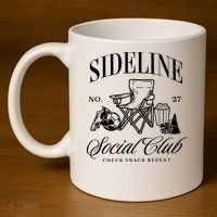 Sideline Social Club Soccer Mom Game Day Mothers Day 11oz C Handle Ceramic Mug thumb 4