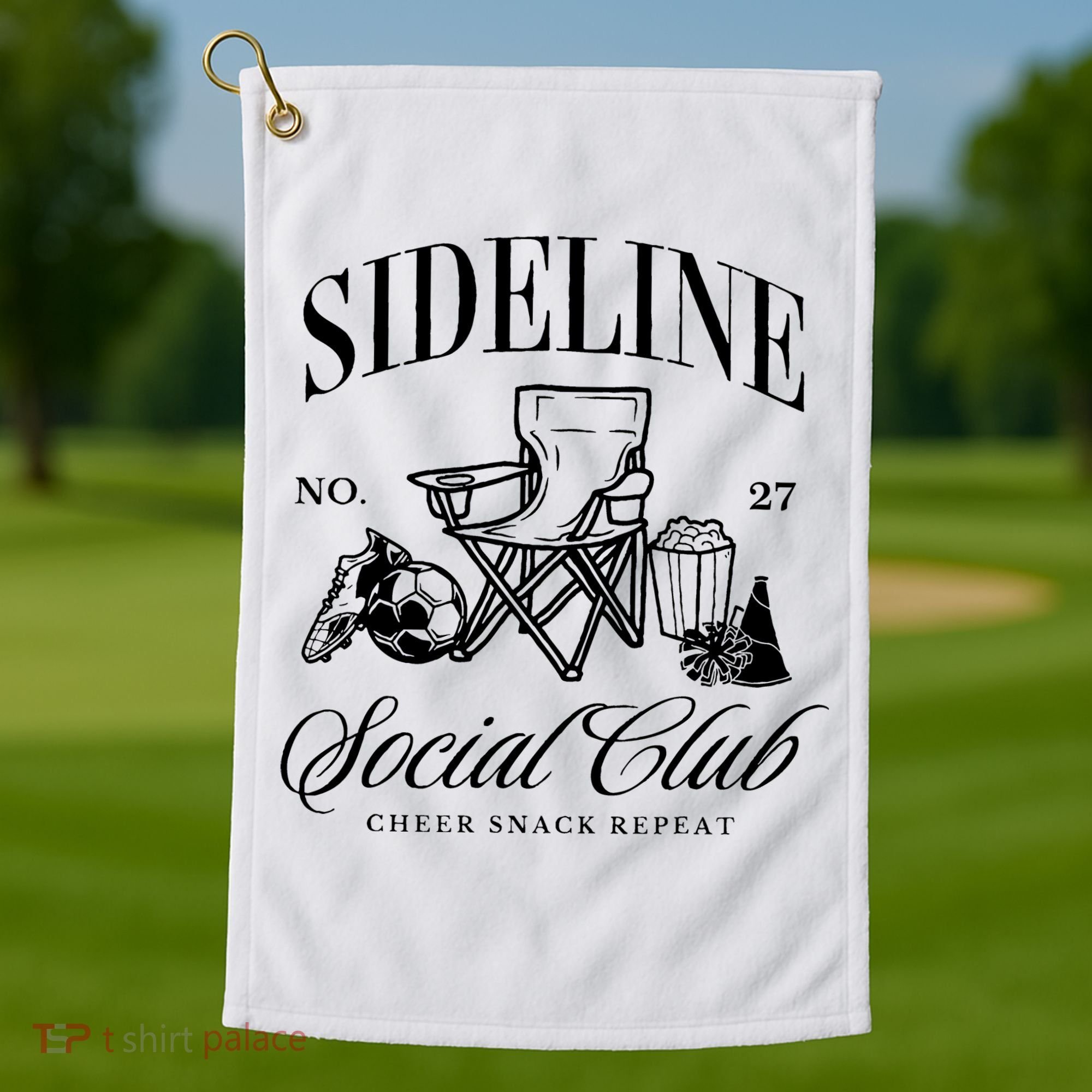 Sideline Social Club Soccer Mom Game Day Mothers Day Golf Towel