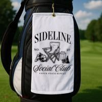 Sideline Social Club Soccer Mom Game Day Mothers Day Golf Towel thumb 2