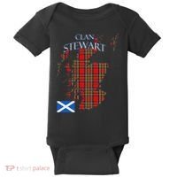 Stewart Scottish Clan Tartan Scotland Baby Bodysuit thumb 0