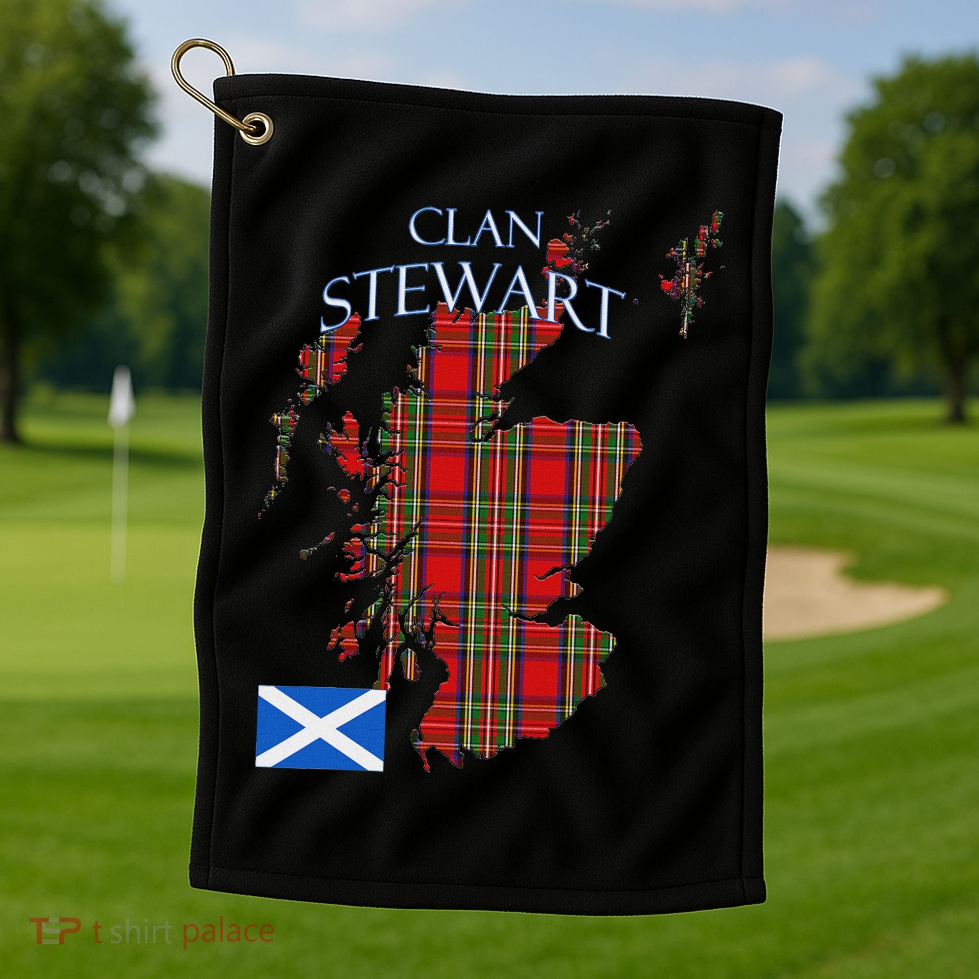 Stewart Scottish Clan Tartan Scotland Golf Towel