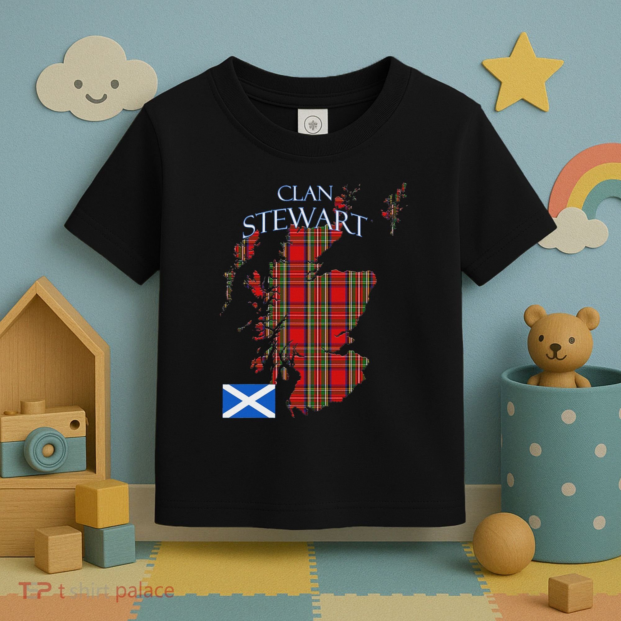 Stewart Scottish Clan Tartan Scotland Toddler T-Shirt