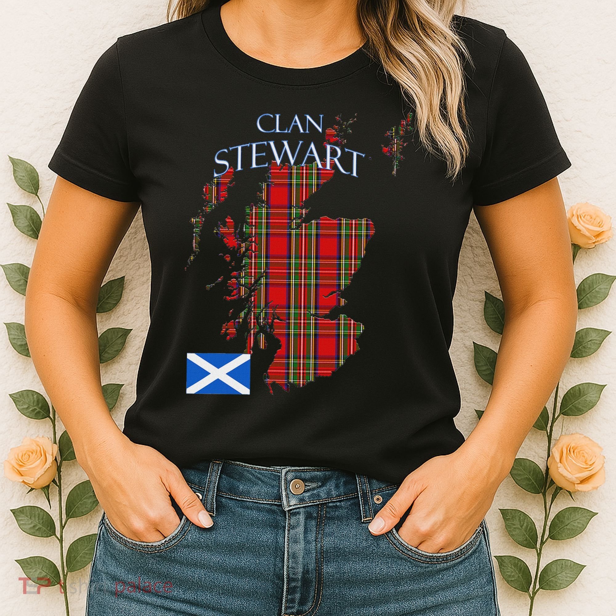 Stewart Scottish Clan Tartan Scotland Women's T-Shirt