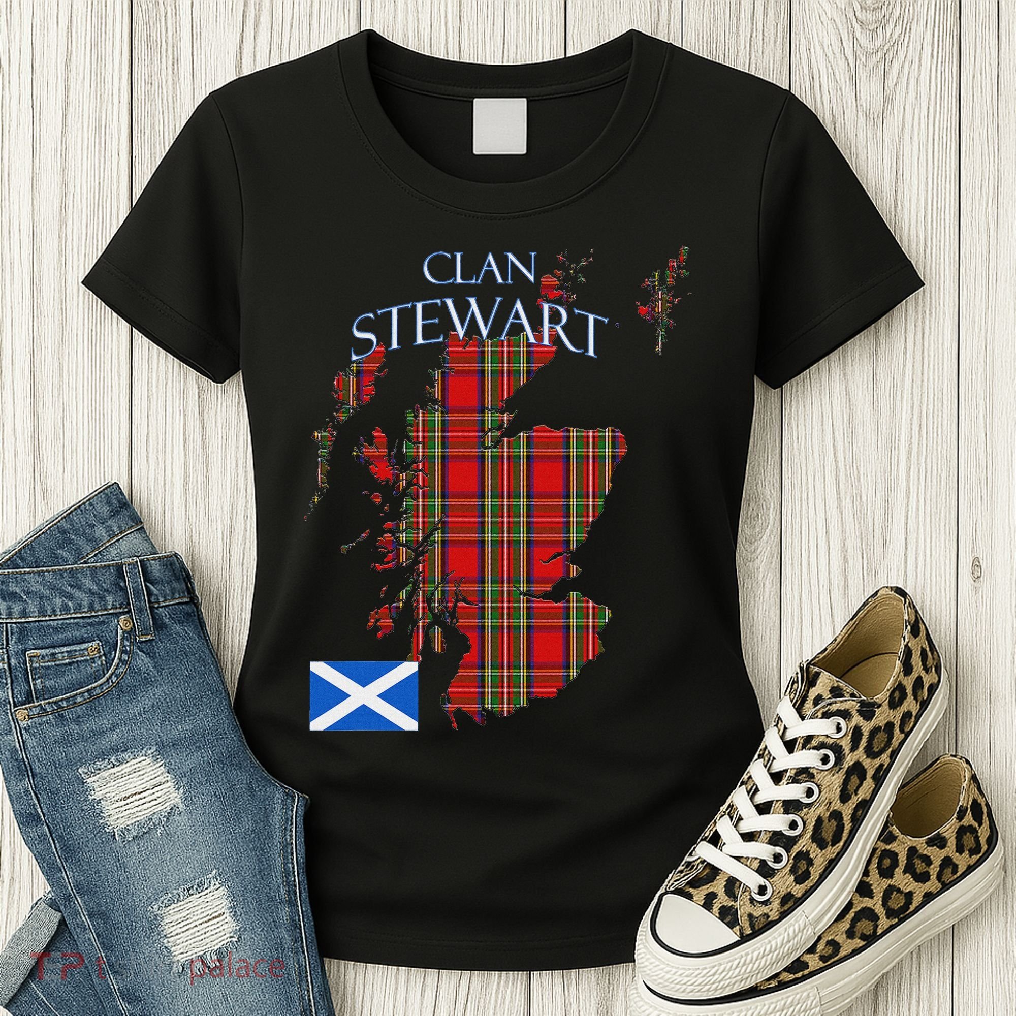 Stewart Scottish Clan Tartan Scotland Women's T-Shirt