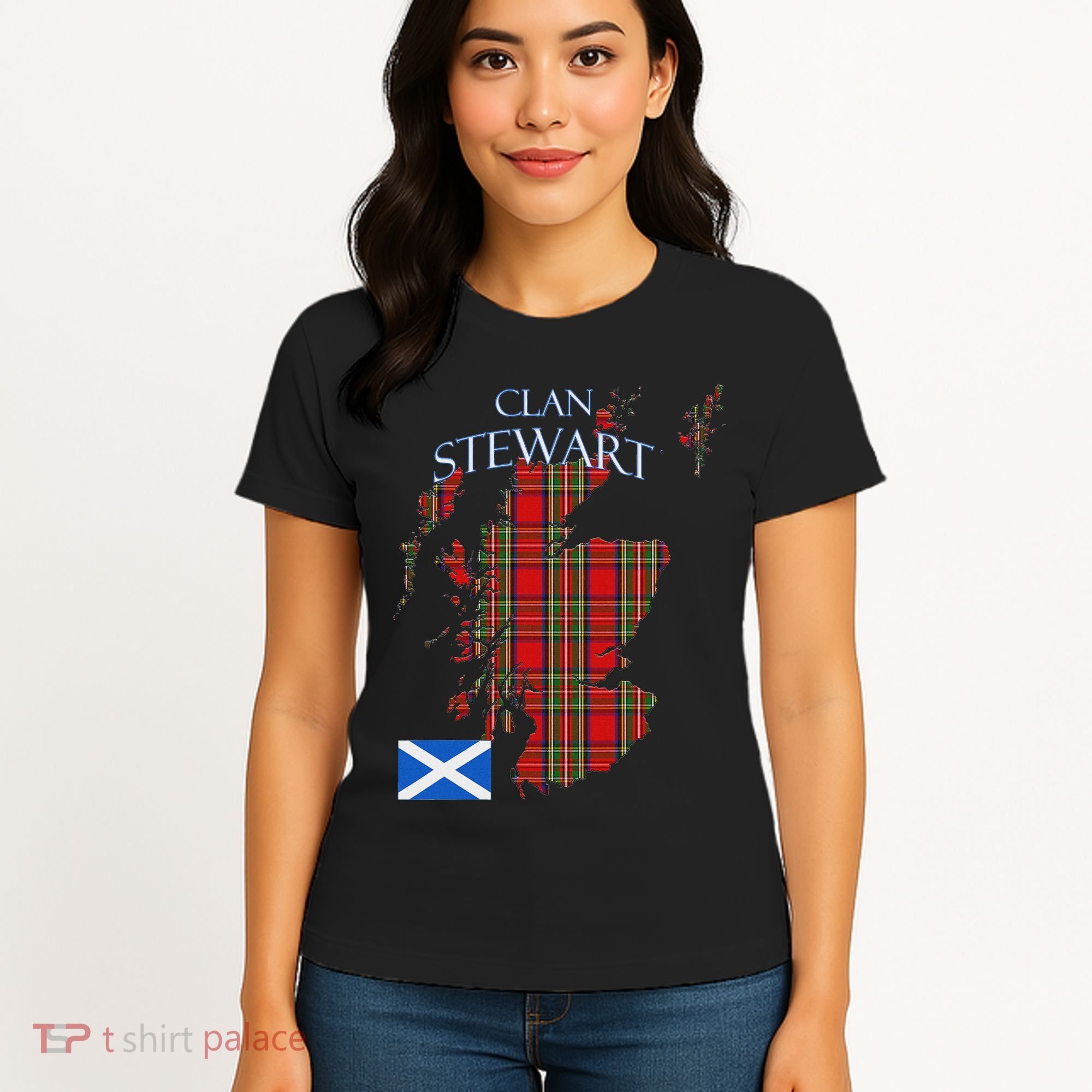 Stewart Scottish Clan Tartan Scotland Women's T-Shirt