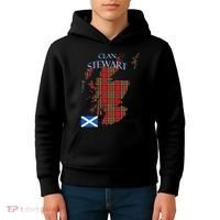 Stewart Scottish Clan Tartan Scotland Kids Hoodie thumb 4