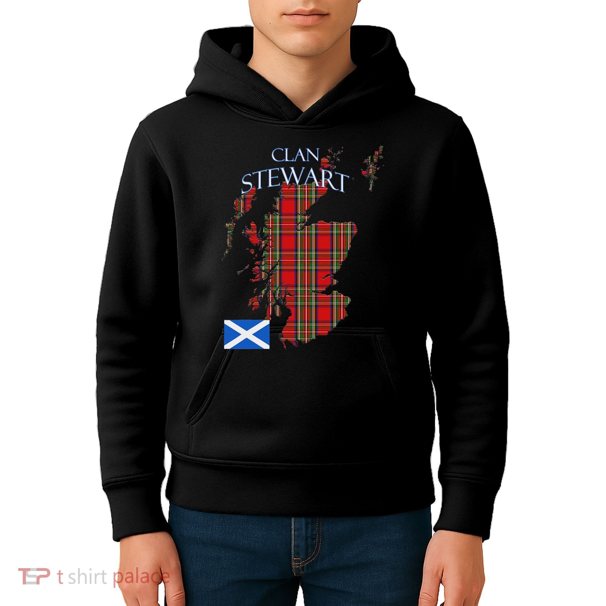 Stewart Scottish Clan Tartan Scotland Kids Hoodie