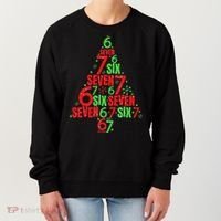 Six Seven Christmas Tree 67 Meme 6-7 Women's Sweatshirt thumb 0