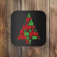 Six Seven Christmas Tree 67 Meme 6-7 Coaster thumb 0