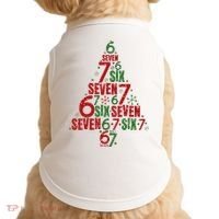 Six Seven Christmas Tree 67 Meme 6-7 Doggie Tank thumb 0