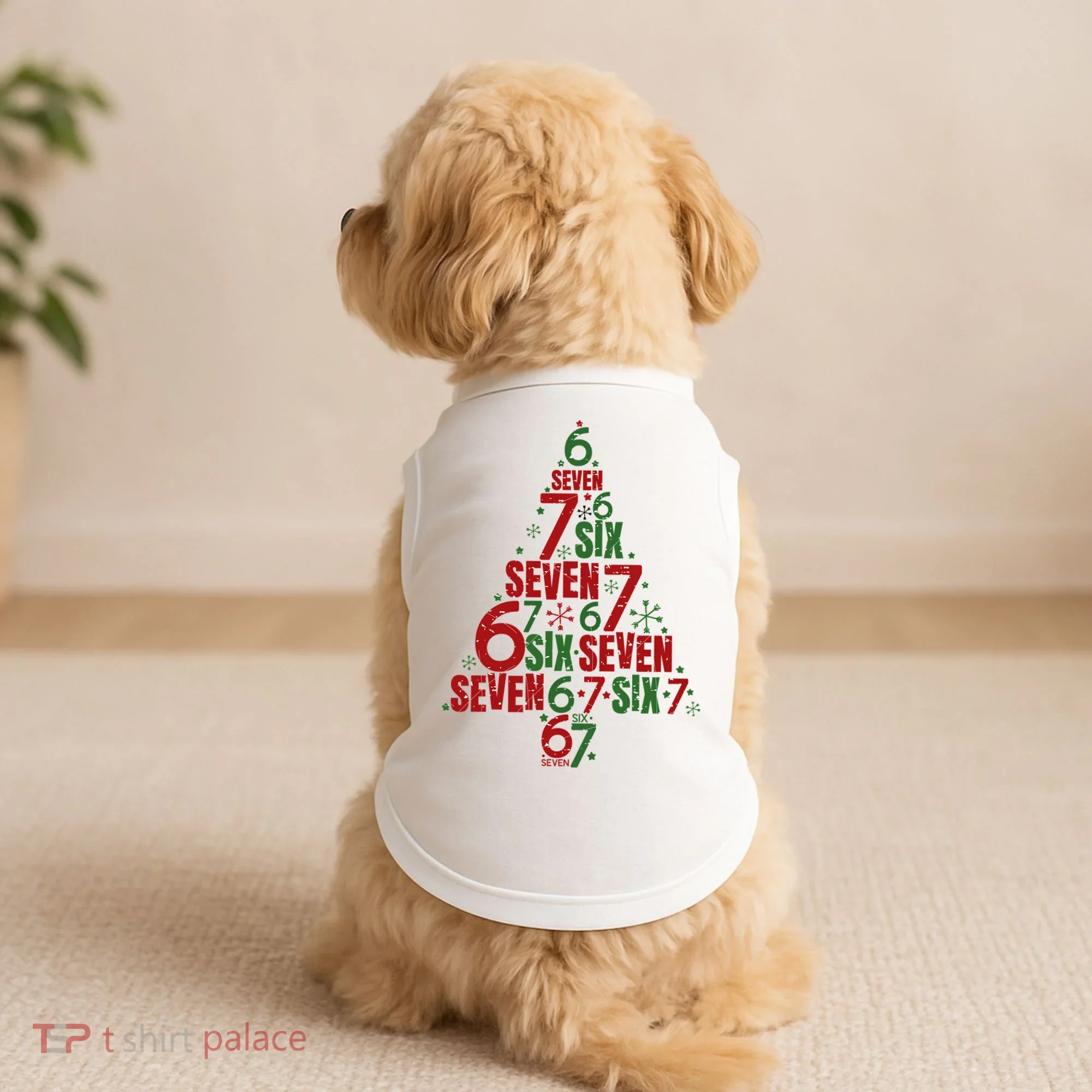 Six Seven Christmas Tree 67 Meme 6-7 Doggie Tank