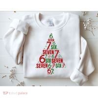Six Seven Christmas Tree 67 Meme 6-7 Sweatshirt thumb 2