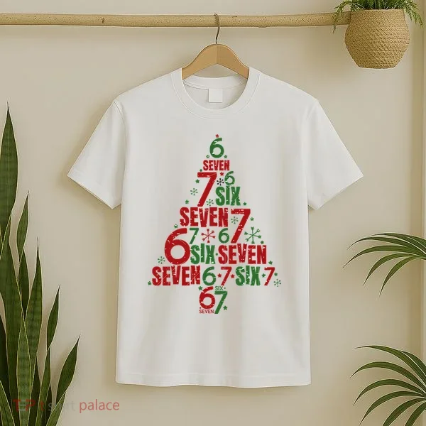 Six Seven Christmas Tree 67 Meme 6-7 T-Shirt