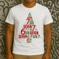 Six Seven Christmas Tree 67 Meme 6-7 T-Shirt thumb 3
