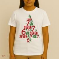 Six Seven Christmas Tree 67 Meme 6-7 T-Shirt thumb 4