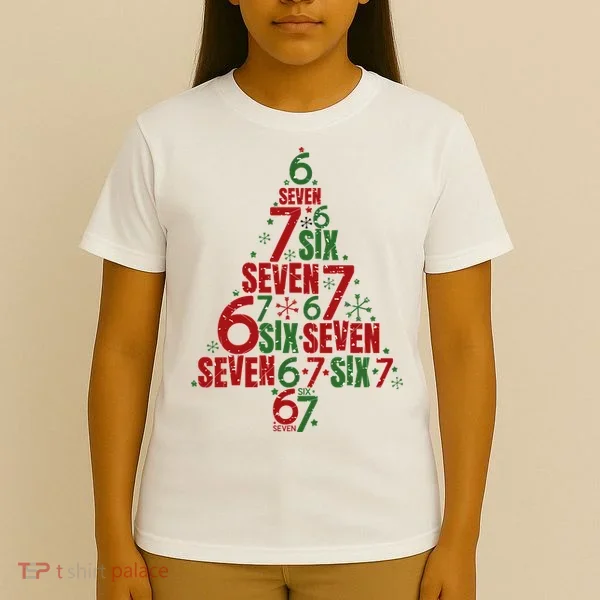 Six Seven Christmas Tree 67 Meme 6-7 T-Shirt