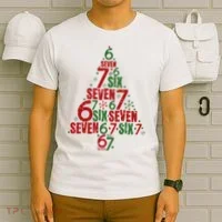 Six Seven Christmas Tree 67 Meme 6-7 T-Shirt thumb 6