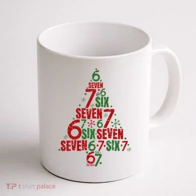 Six Seven Christmas Tree 67 Meme 6-7 Coffee Mug back