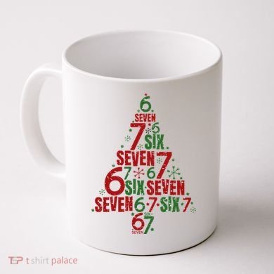 Six Seven Christmas Tree 67 Meme 6-7 Coffee Mug