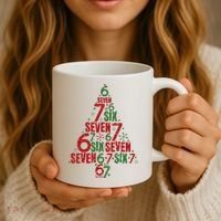 Six Seven Christmas Tree 67 Meme 6-7 Coffee Mug thumb 3
