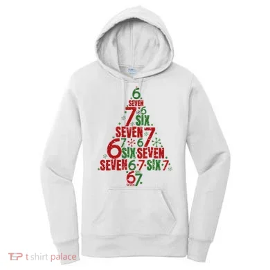 Six Seven Christmas Tree 67 Meme 6-7 Women's Hoodie