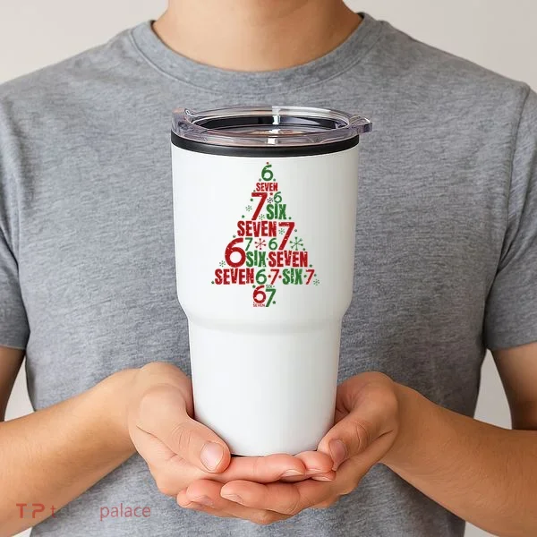 Six Seven Christmas Tree 67 Meme 6-7 Tumbler