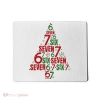 Six Seven Christmas Tree 67 Meme 6-7 Mousepad thumb 0