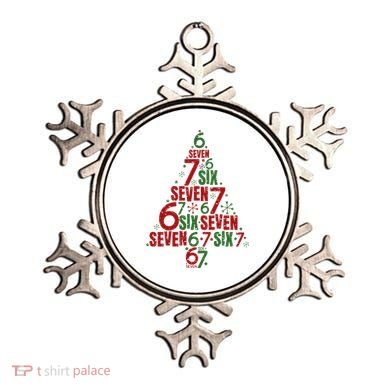 Six Seven Christmas Tree 67 Meme 6-7 Ornament