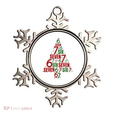 Six Seven Christmas Tree 67 Meme 6-7 Ornament