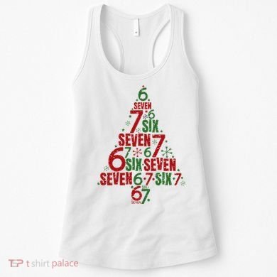 Six Seven Christmas Tree 67 Meme 6-7 Women's Tank Top
