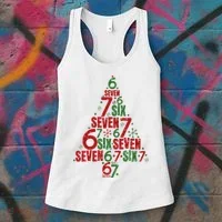 Six Seven Christmas Tree 67 Meme 6-7 Women's Tank Top thumb 3