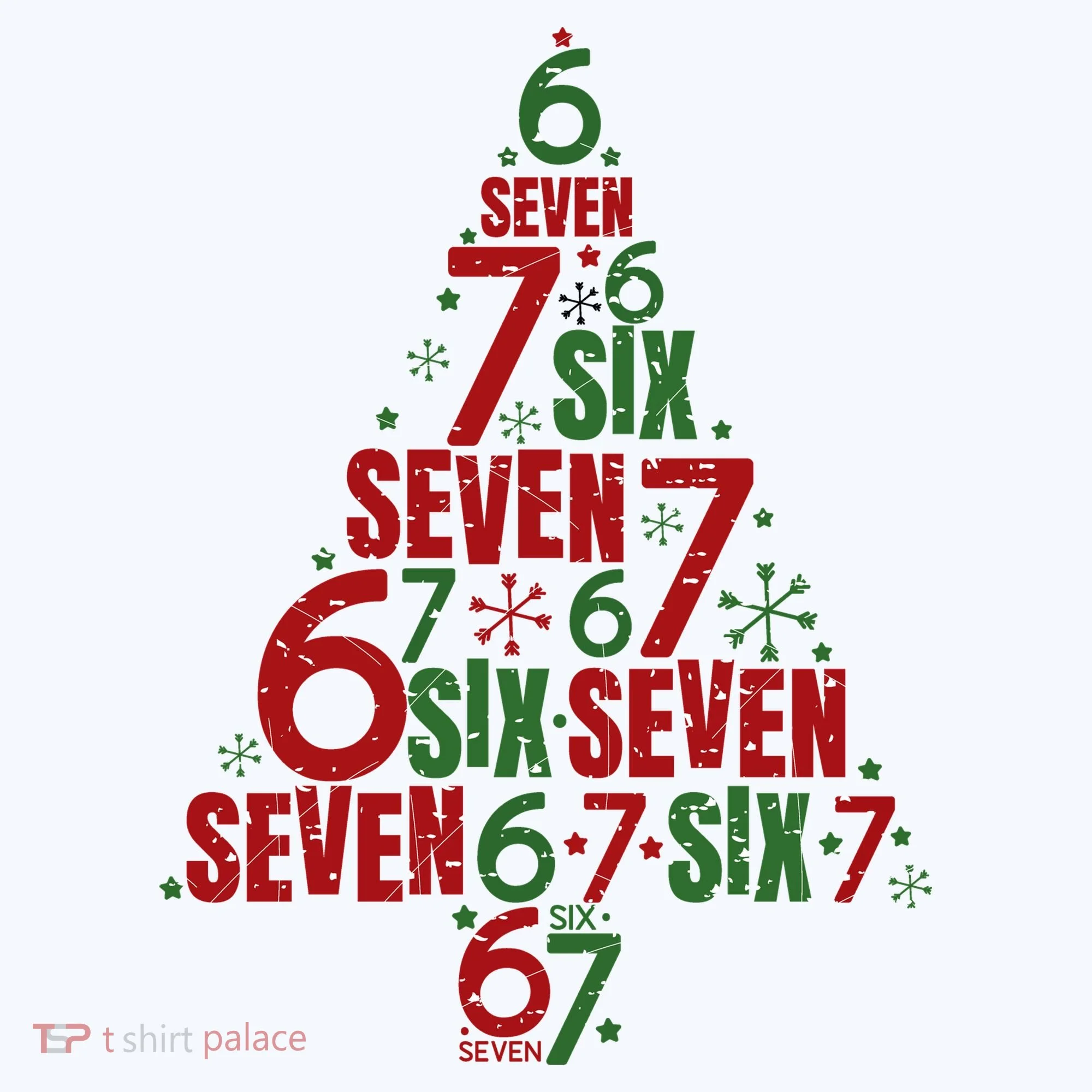 Six Seven Christmas Tree 67 Meme 6-7 Baby Bodysuit