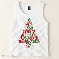 Six Seven Christmas Tree 67 Meme 6-7 Tank Top thumb 2