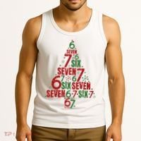 Six Seven Christmas Tree 67 Meme 6-7 Tank Top thumb 3