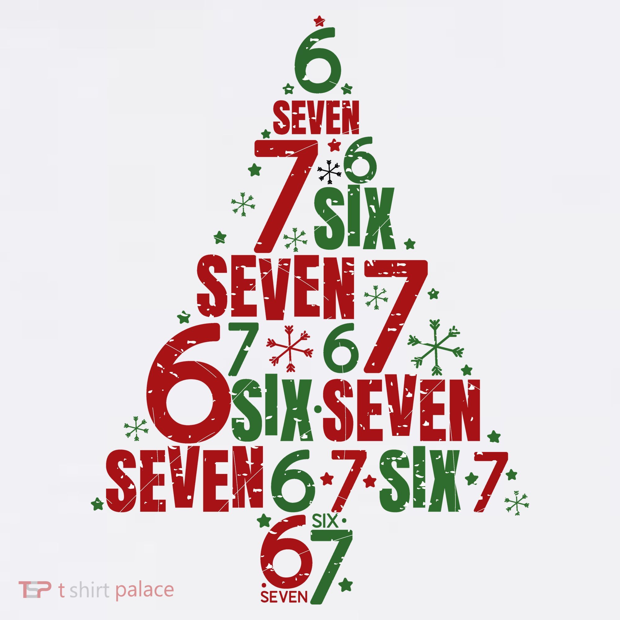 Six Seven Christmas Tree 67 Meme 6-7 Tank Top